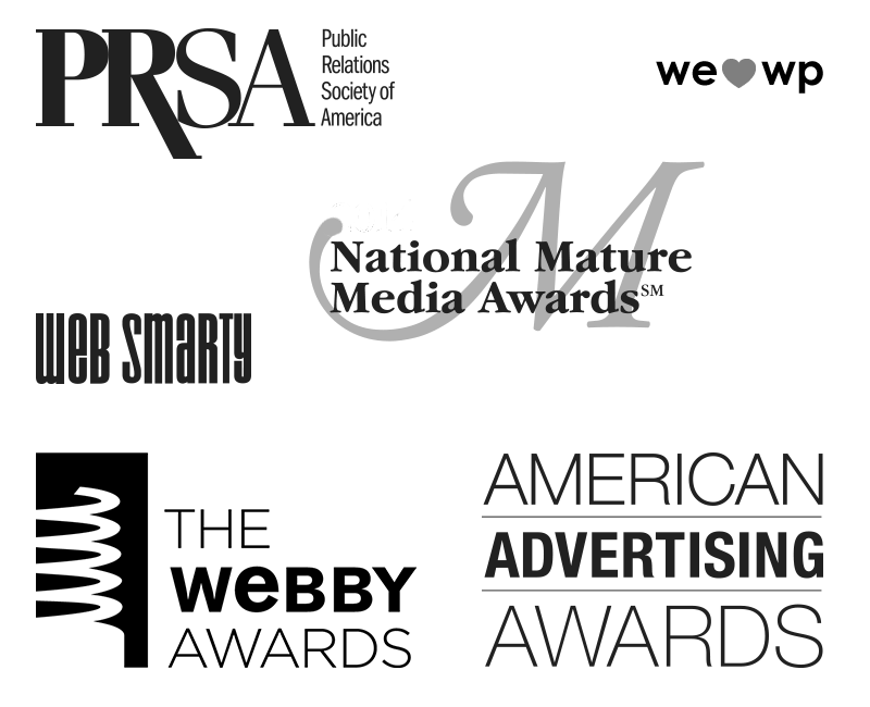 Various awards logos